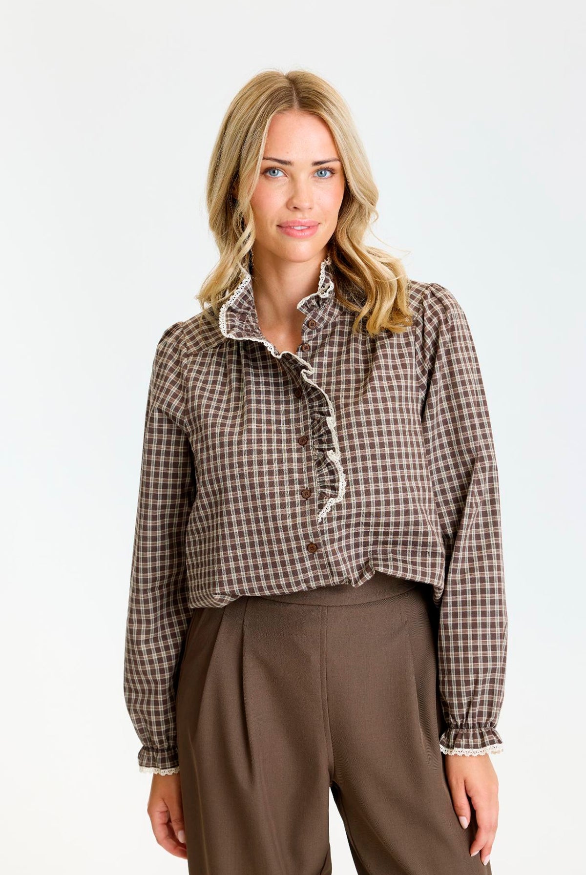 Cleo skjorta Brun - 17290