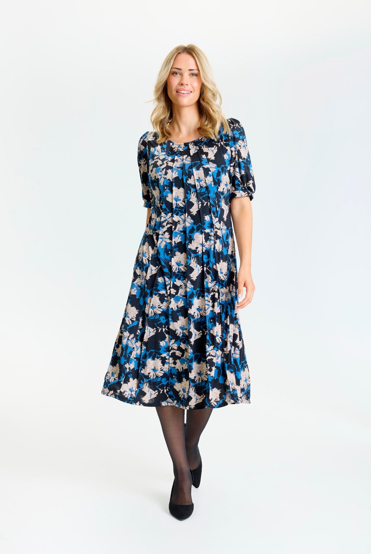 Lucette klänning 1/2 ärm Blå - 17322