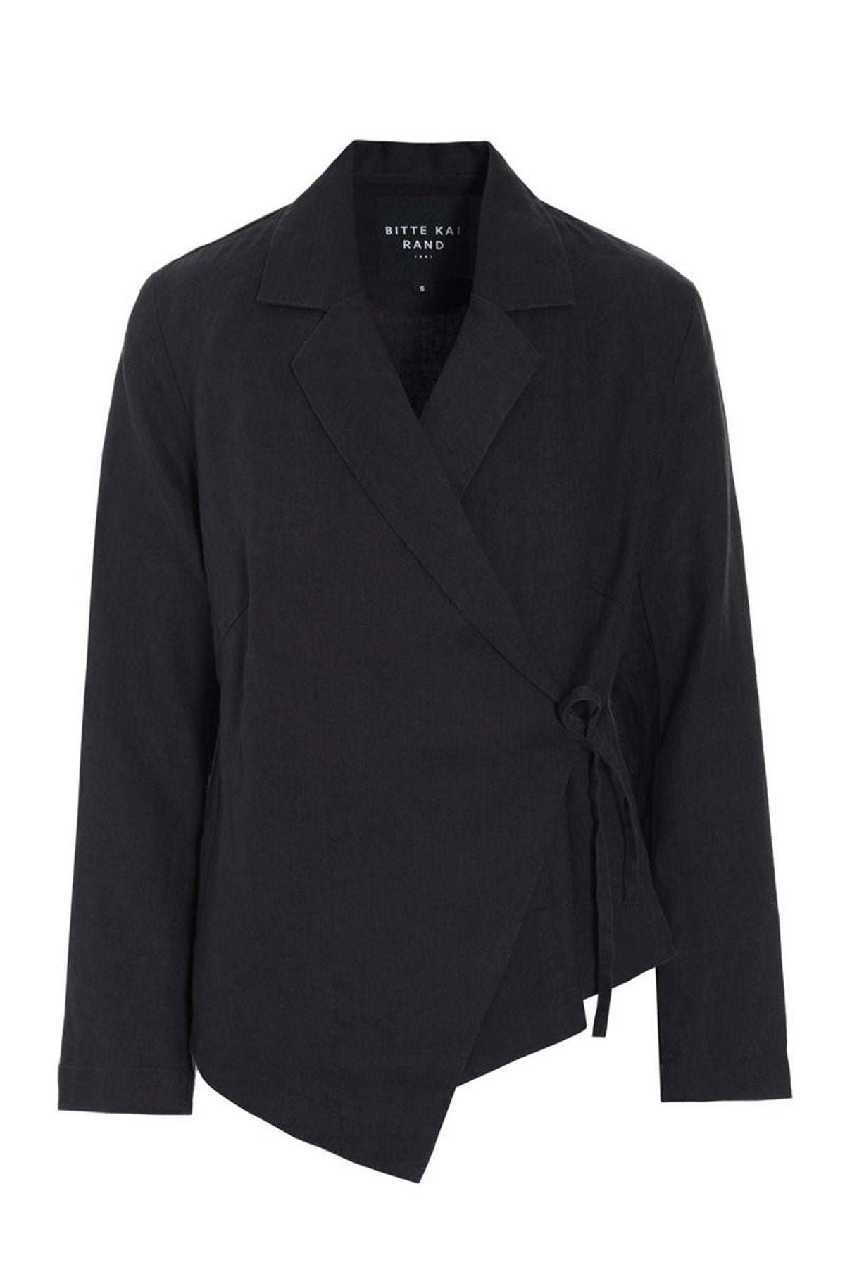 Lazy linen asymmetrisk jacka Black - 261-2141-5560
