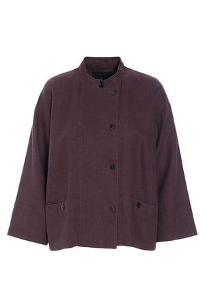 Lazy linnejacka med krage RAISIN - 261-2141-5561