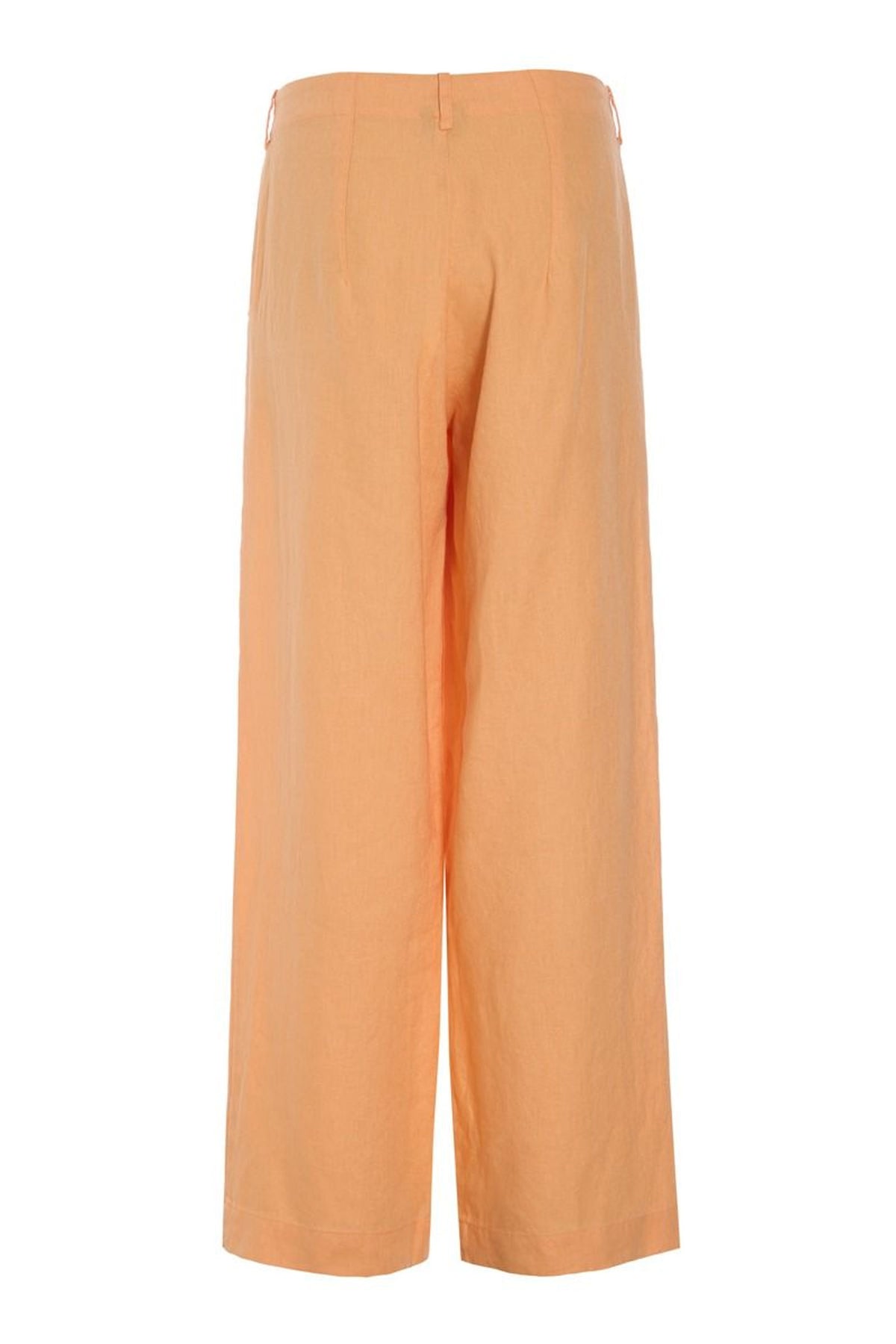 Lazy linen raka byxor MELON - 261-2141-5564