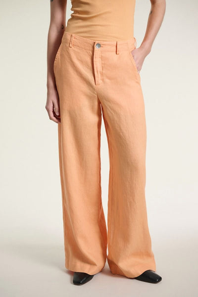 Lazy linen raka byxor MELON - 261-2141-5564 Thumbnail