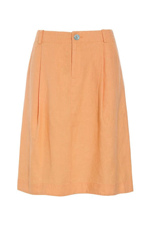 Lazy linnekjol med veck MELON - 261-2141-5562