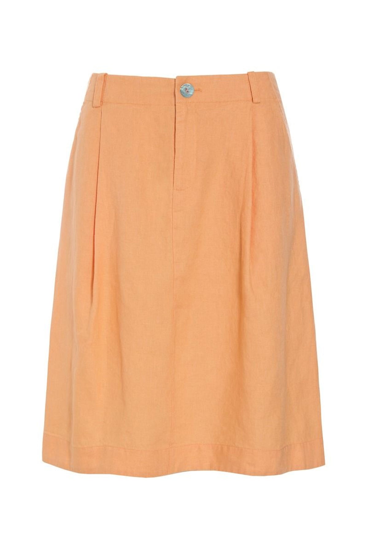 Lazy linnekjol med veck MELON - 261-2141-5562