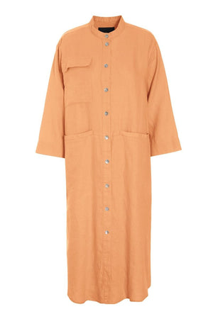 Lazy linen skjortklänning MELON - 261-2141-5558