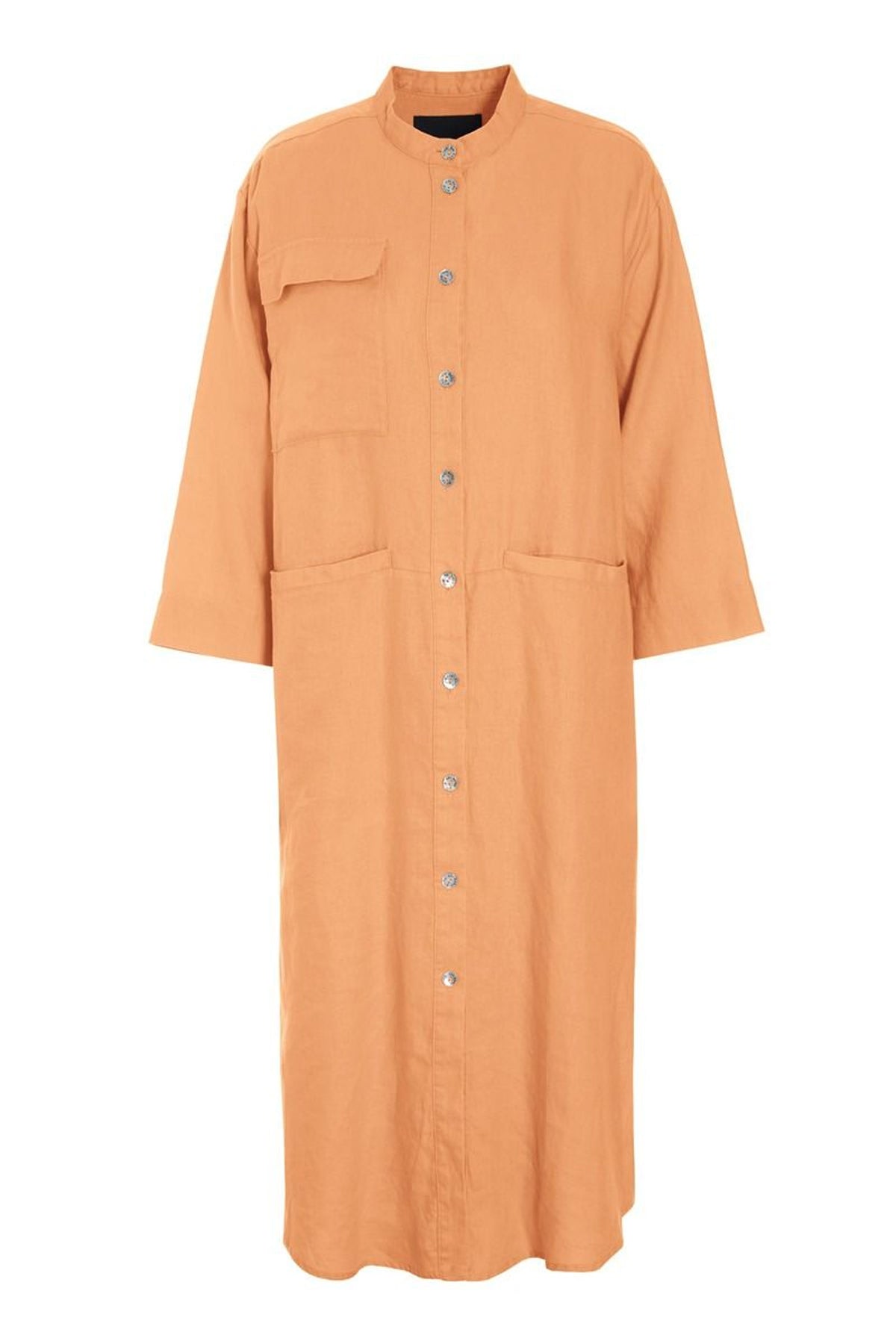 Lazy linen skjortklänning MELON - 261-2141-5558