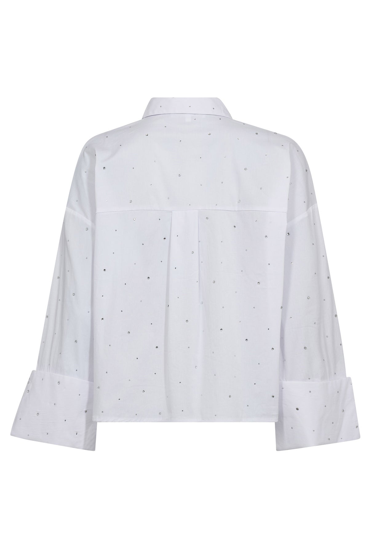 LeniCC Wide Cuff Stone Shirt 4000-White - 35992