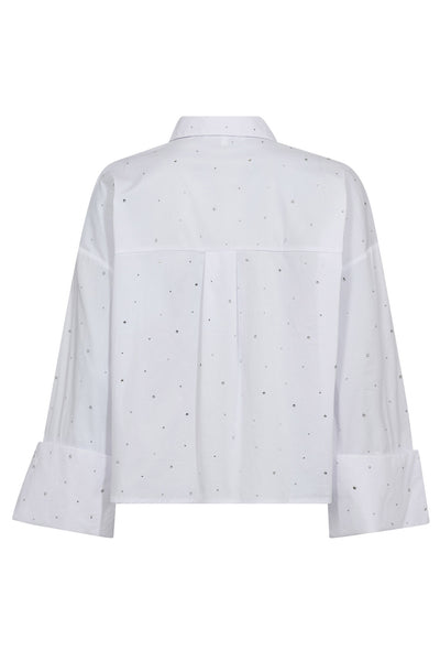 LeniCC Wide Cuff Stone Shirt 4000-White - 35992 Thumbnail