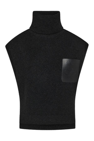 Darcia Pocket Knit Vest Svart - HL10978