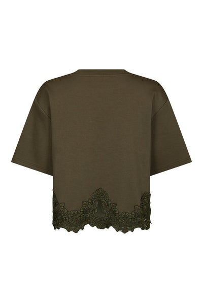 Iria Lace Tee ARMY - 170063 Thumbnail