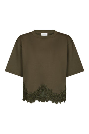Iria Lace Tee ARMY - 170063
