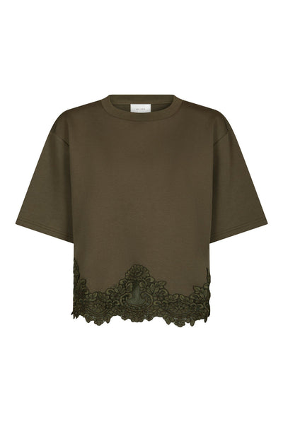 Iria Lace Tee ARMY - 170063 Thumbnail