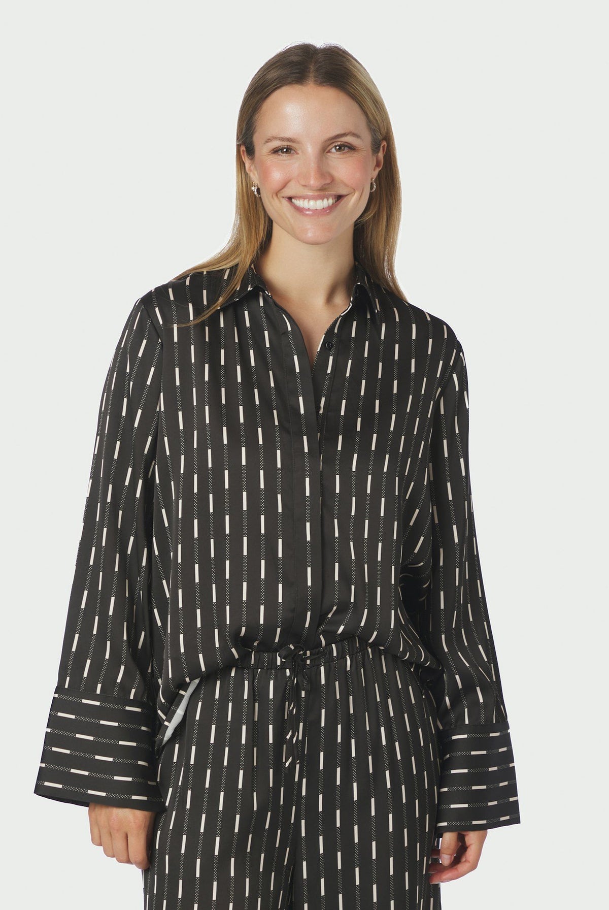 Mistan Print Shirt Mörkbrun - 170711