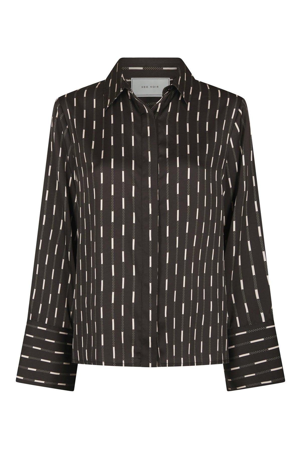 Mistan Print Shirt Mörkbrun - 170711