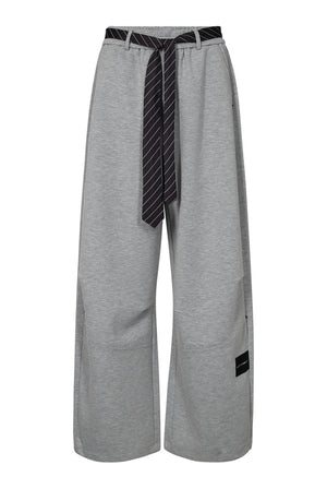 Maxi Split Tie Tall Pant Grey Melangé - HL11000