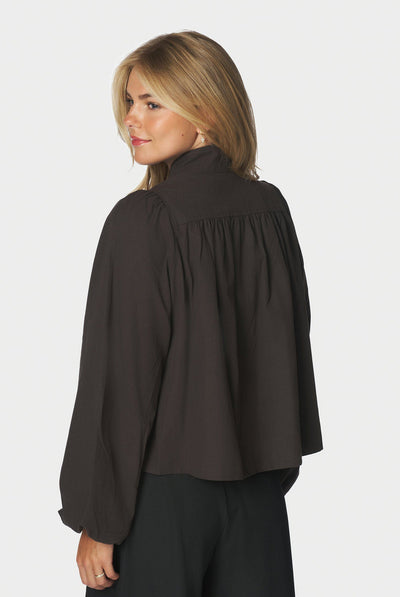 Tirsa Twill Jacket Mörkbrun - 168103 Thumbnail