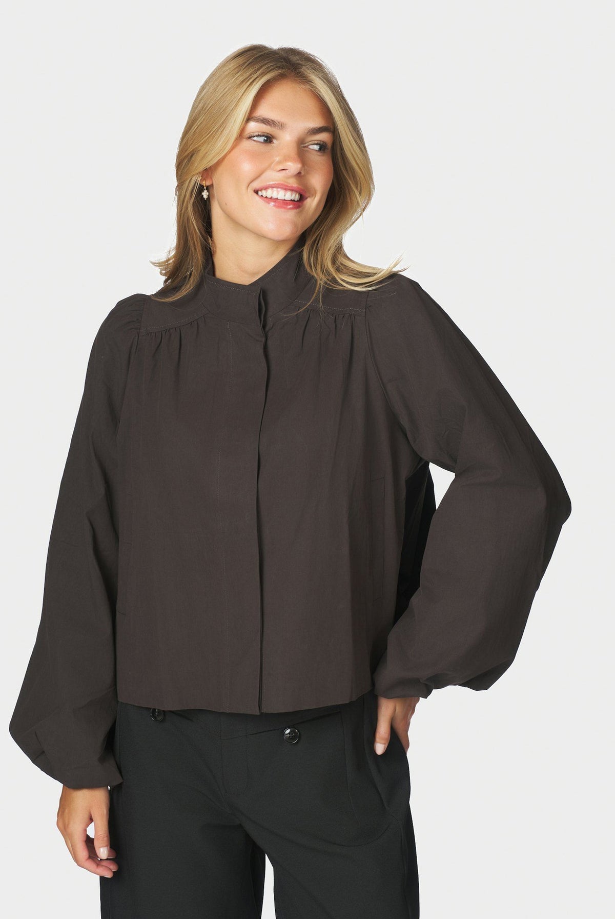 Tirsa Twill Jacket Mörkbrun - 168103