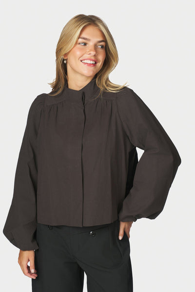 Tirsa Twill Jacket Mörkbrun - 168103 Thumbnail