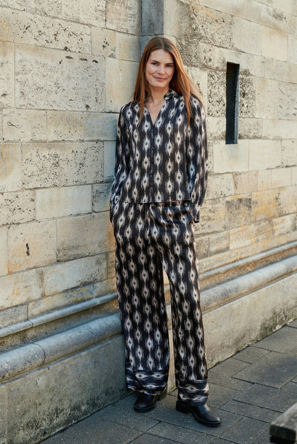 Massima Ikat Blus Mörkbrun - 171182