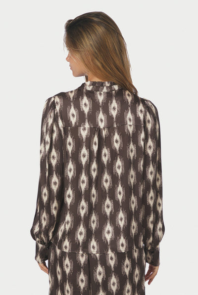Massima Ikat Blus Mörkbrun - 171182 Thumbnail