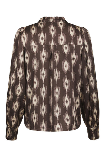 Massima Ikat Blus Mörkbrun - 171182 Thumbnail