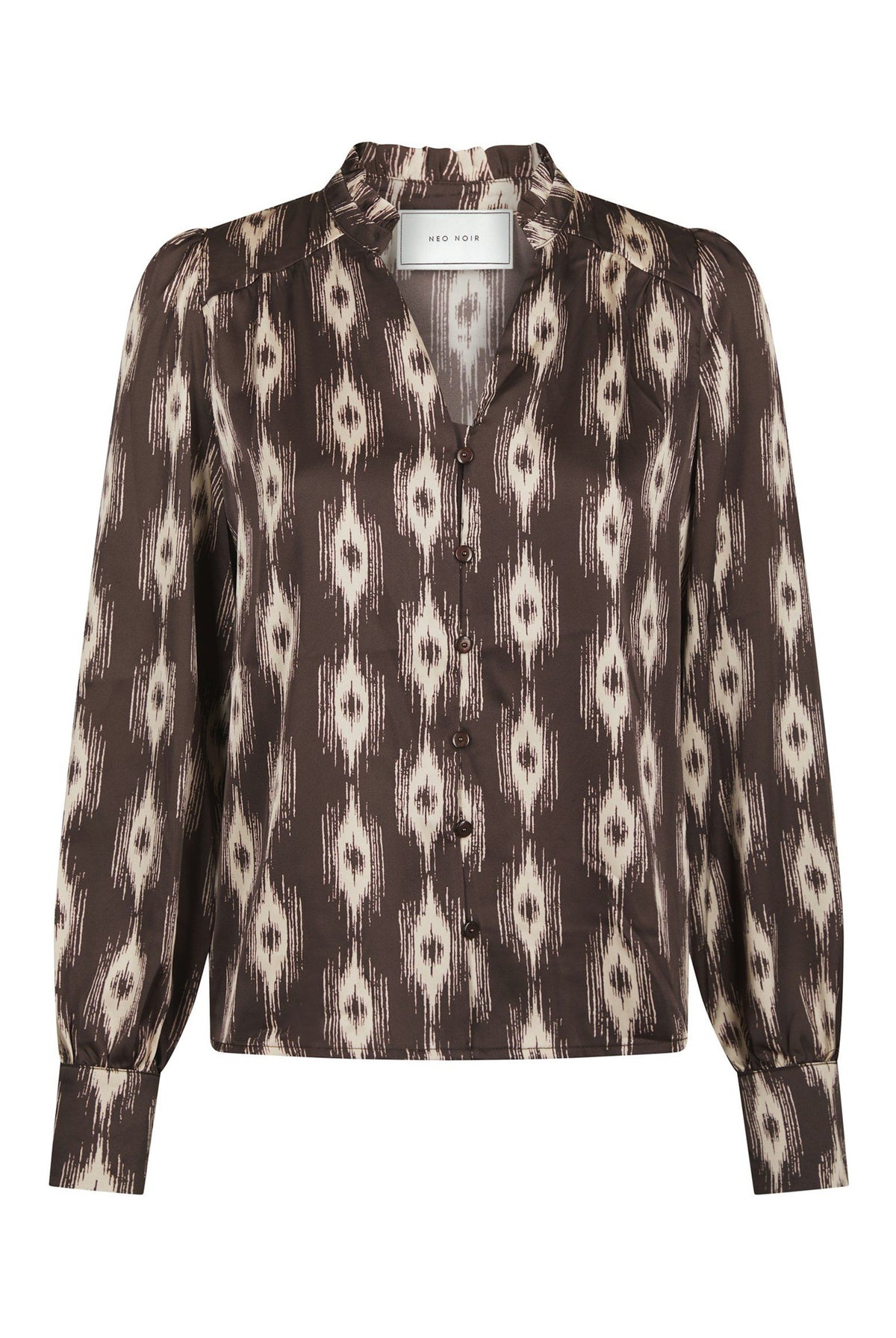 Massima Ikat Blus Mörkbrun - 171182