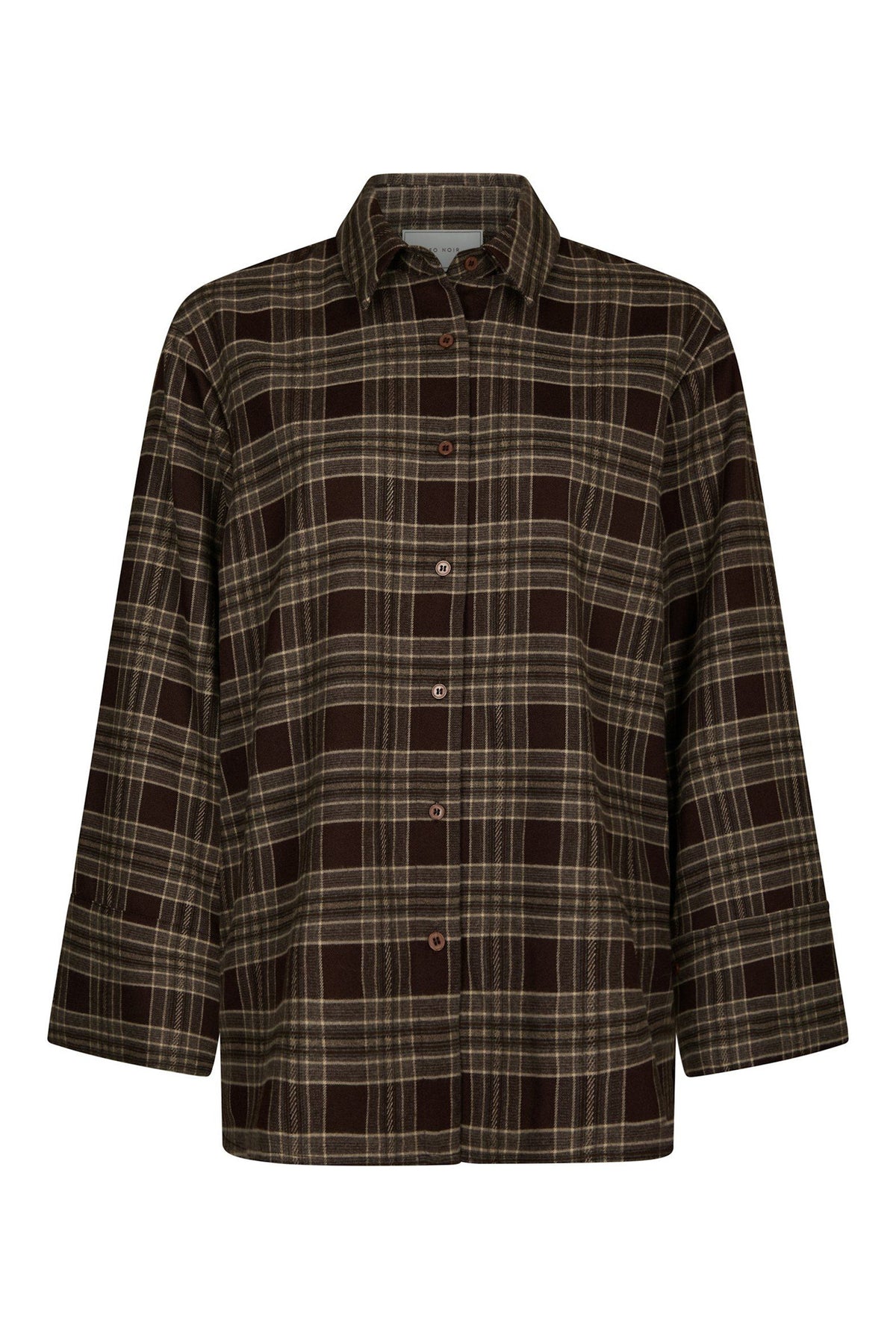Dita Flannel Check Shirt Brown - 171676