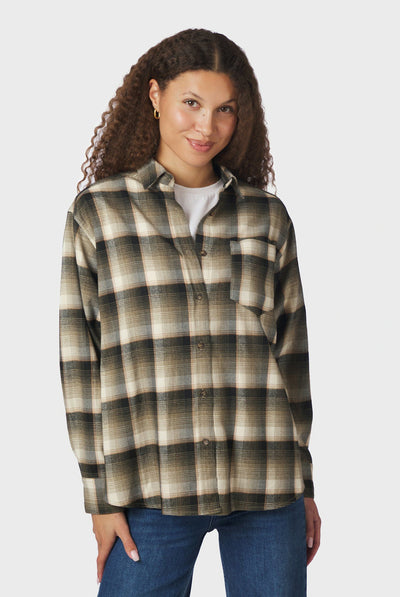 Dalma Flannel Check Shirt ARMY - 171678 Thumbnail