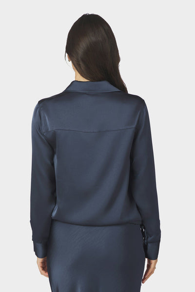 Manille Heavy Sateen Shirt MIDNIGHT BLUE - 169616 Thumbnail