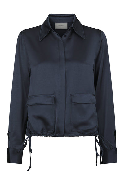 Manille Heavy Sateen Shirt MIDNIGHT BLUE - 169616 Thumbnail