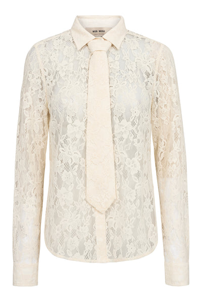 MMKether Lace Tie Shirt ECRU - 183960 Thumbnail