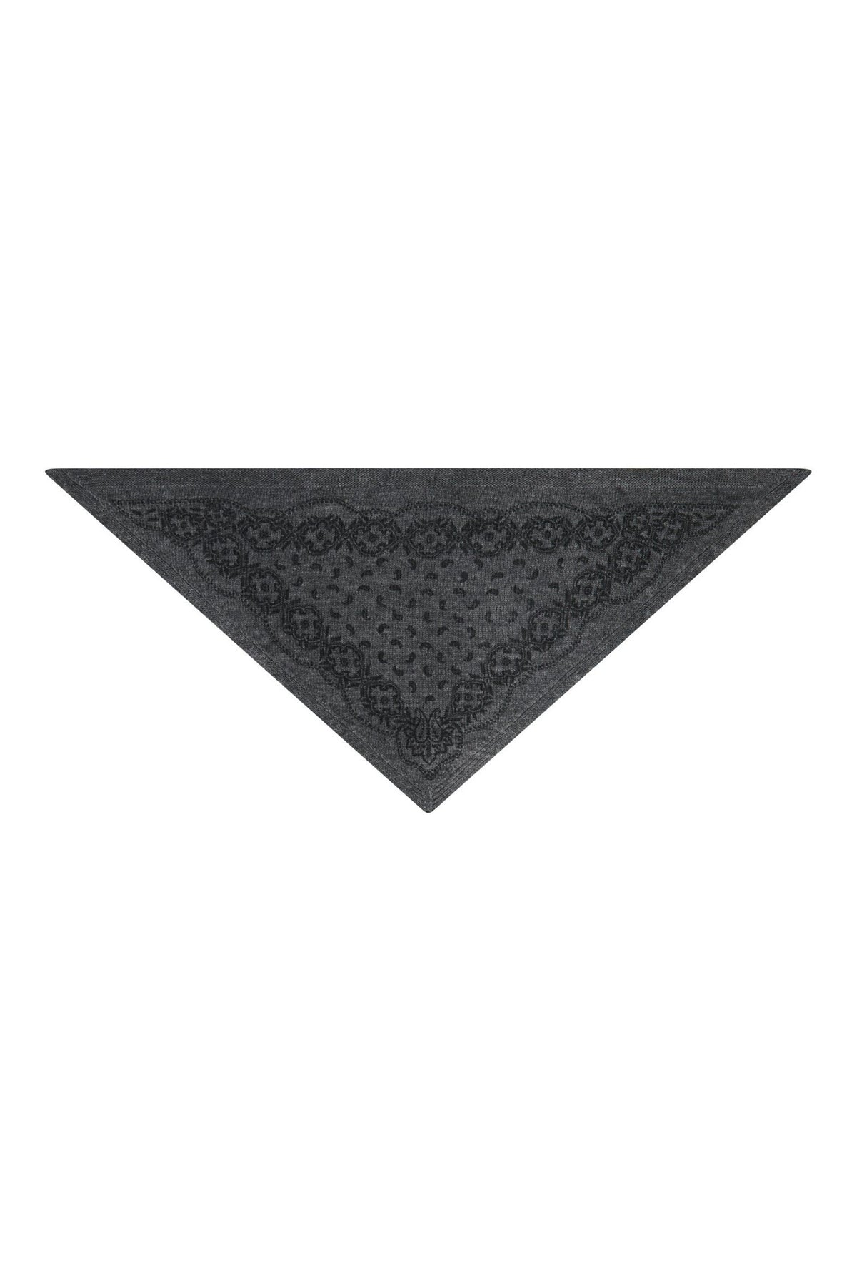 Ariya Paisley Stickad Halsduk Antracitmelerad - 171220