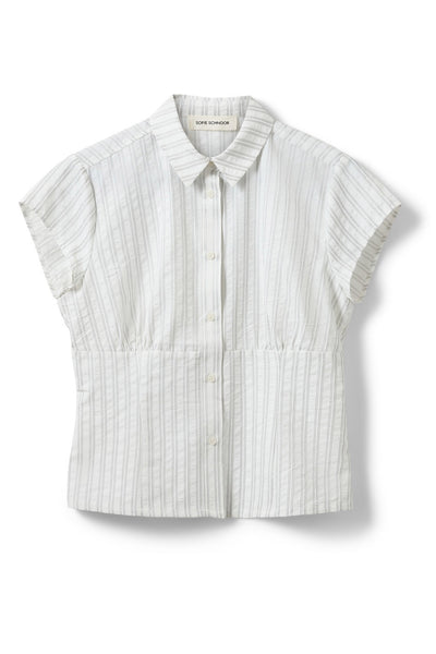 Lilyansw Striped Slim Fit Shirt Off White / Black Stripe - S262285 Thumbnail