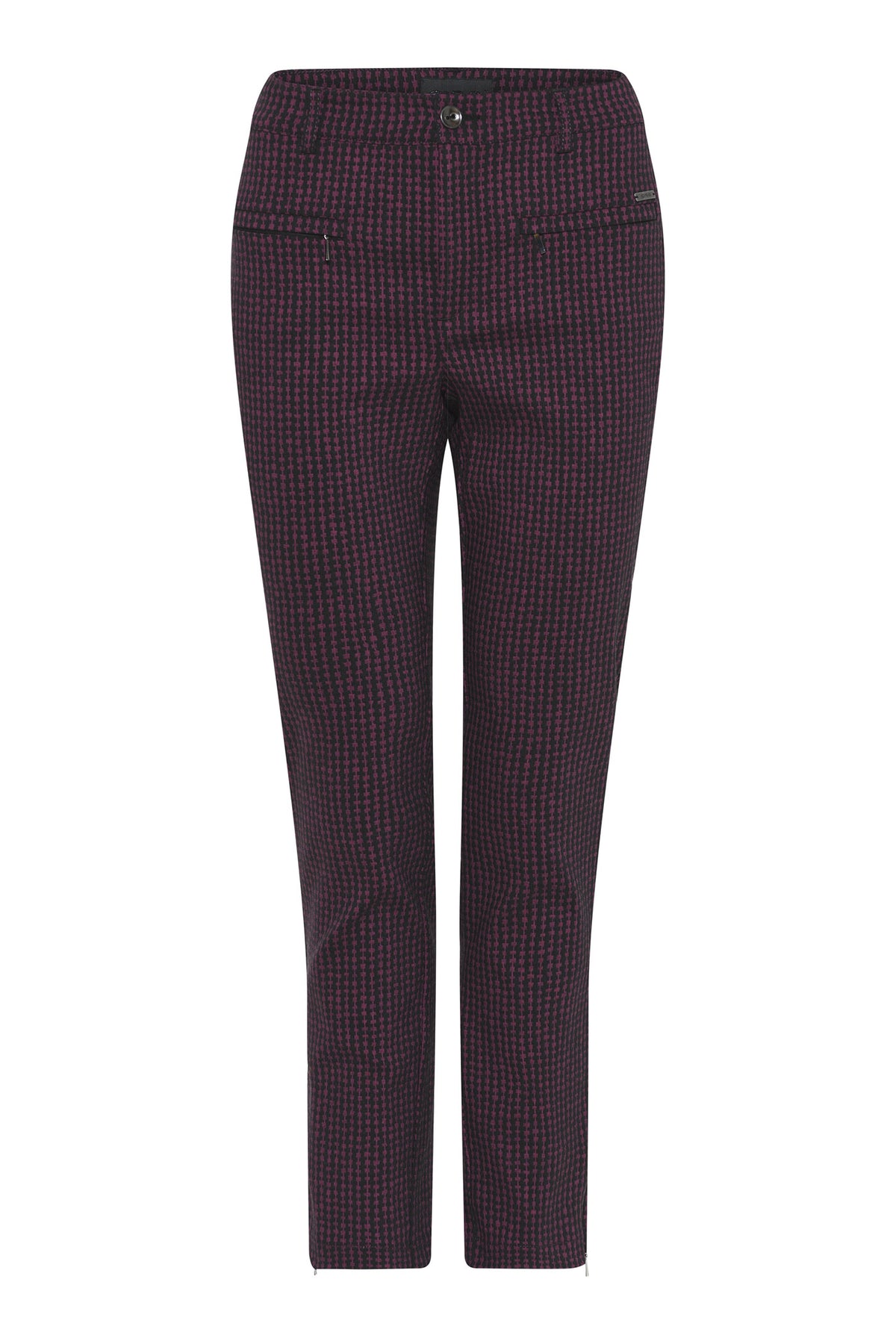 Lina 7/8-byxa m. dragkedja Jacquard 2549-Square - 6841/4209