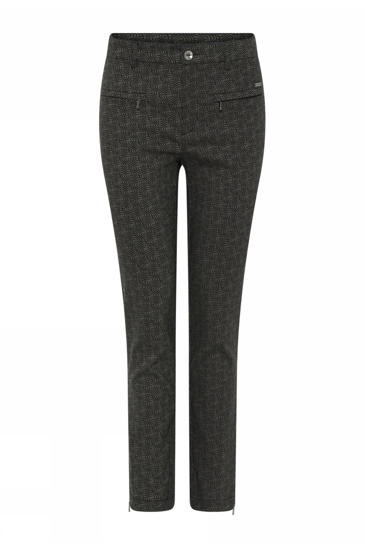 Lina 7/8 byxor m. dragkedja Jacquard 5370-Circle - 6841/4209