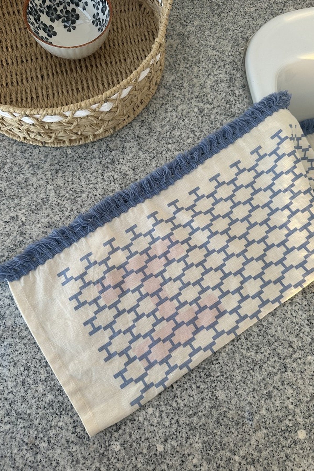 Linnehandduk 4003 Faded Denim - 2510430249