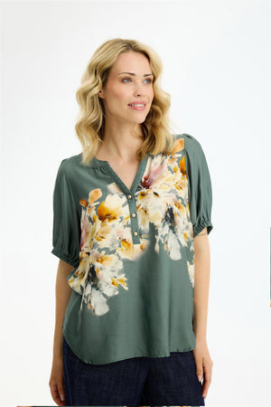 Linse blouse DUSTY GREEN - 17210
