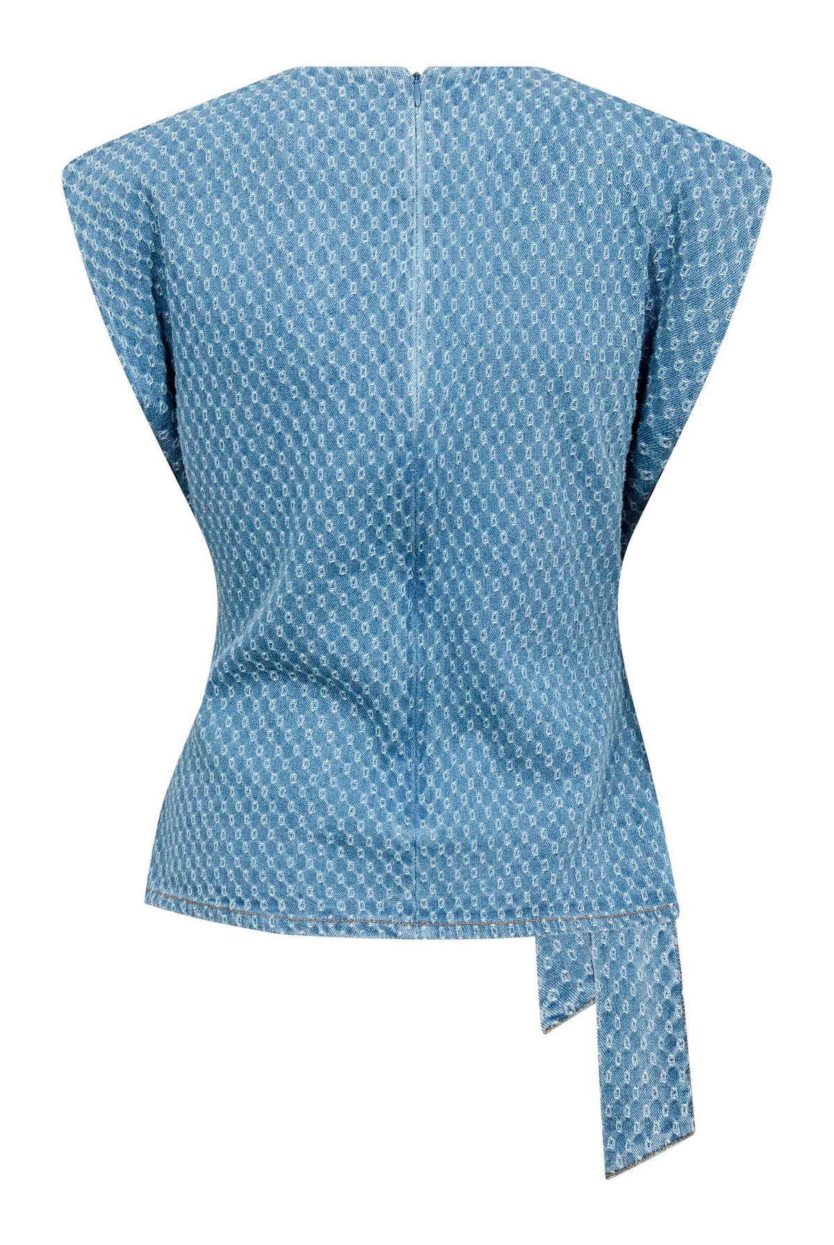AntoCC Denim Pleat Top 45004-Light Denim - 500177