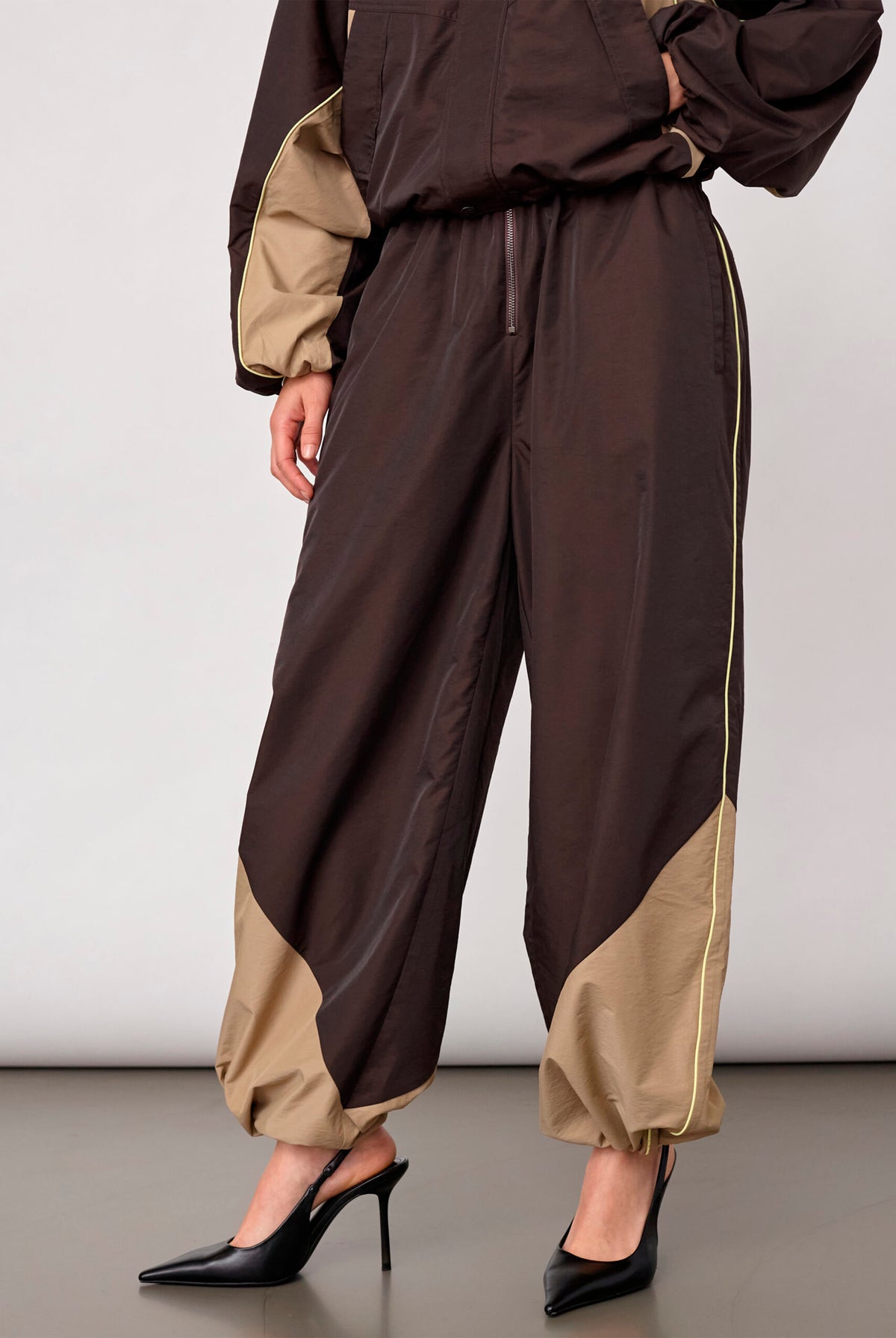 Aloracc Block Pant Mörkbrun - 500847