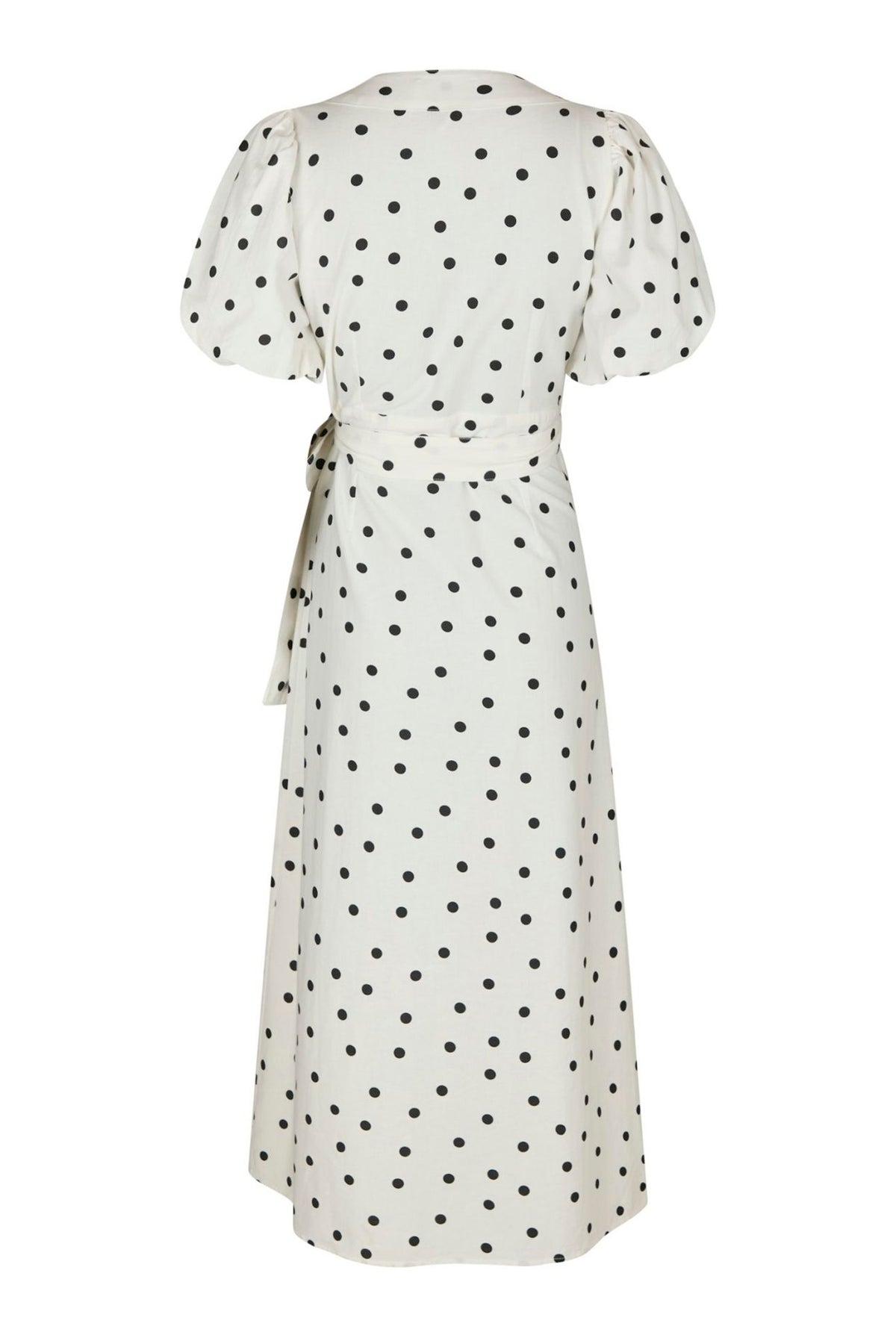 Clarine Linen Dot Dress White - 170637