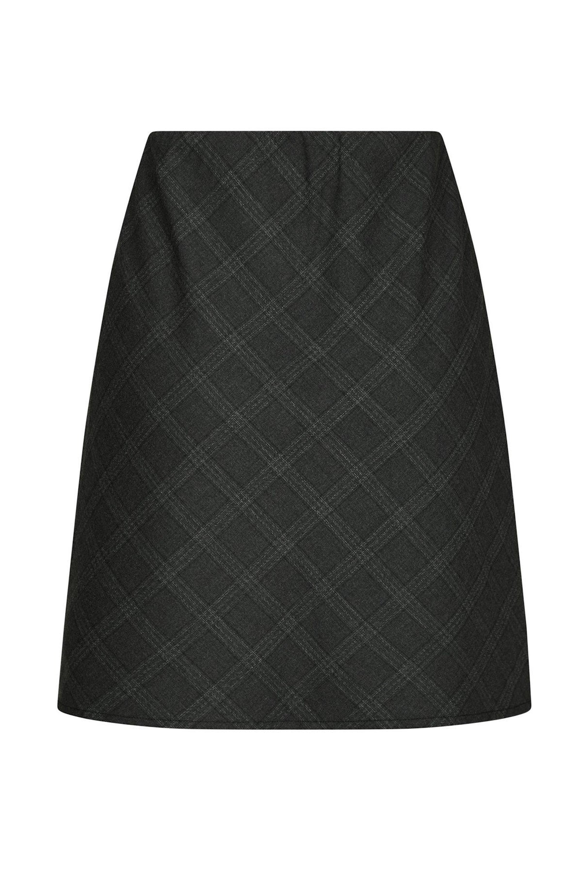 Lunna Check Short Skirt Antracit - 168223