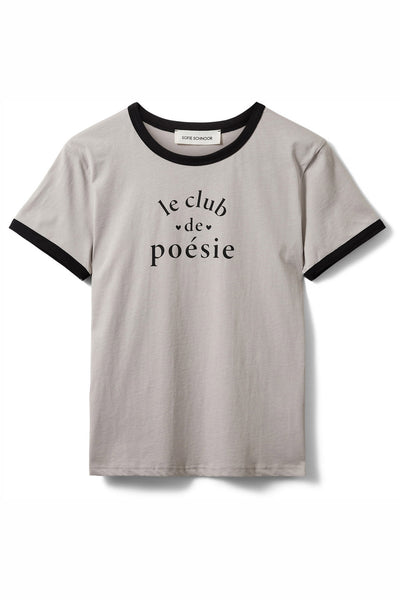 MAGGIESW CONTRAST TRIM T-SHIRT 8021 Mörkgrå - S261435 Thumbnail