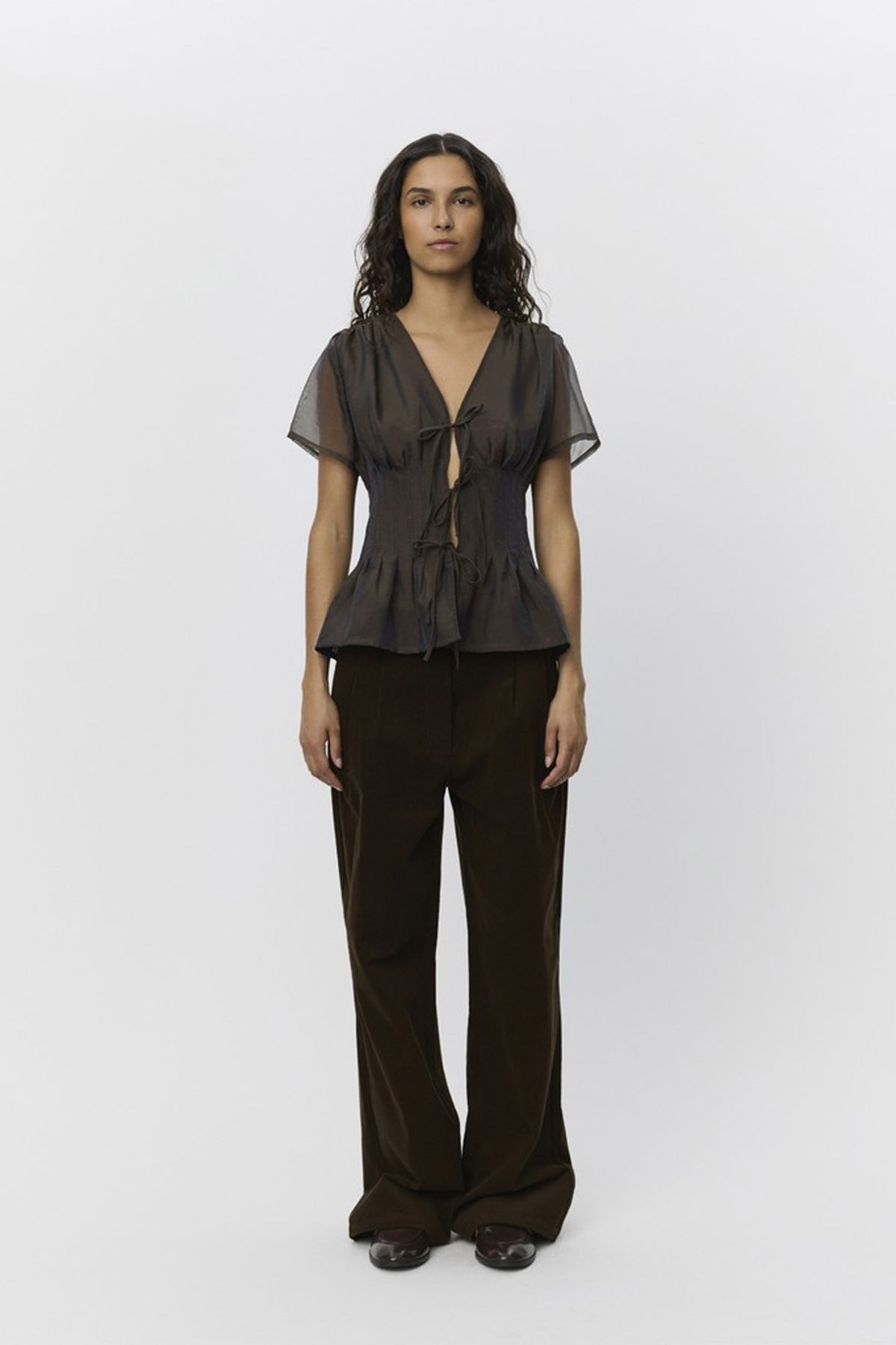 MALINASW TROUSERS 7025 Mörkbrun - S253353