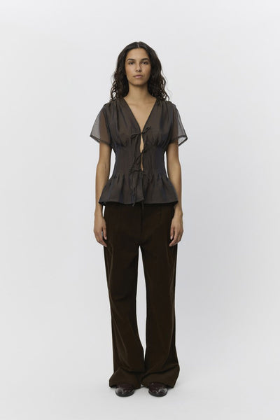 MALINASW TROUSERS 7025 Mörkbrun - S253353 Thumbnail