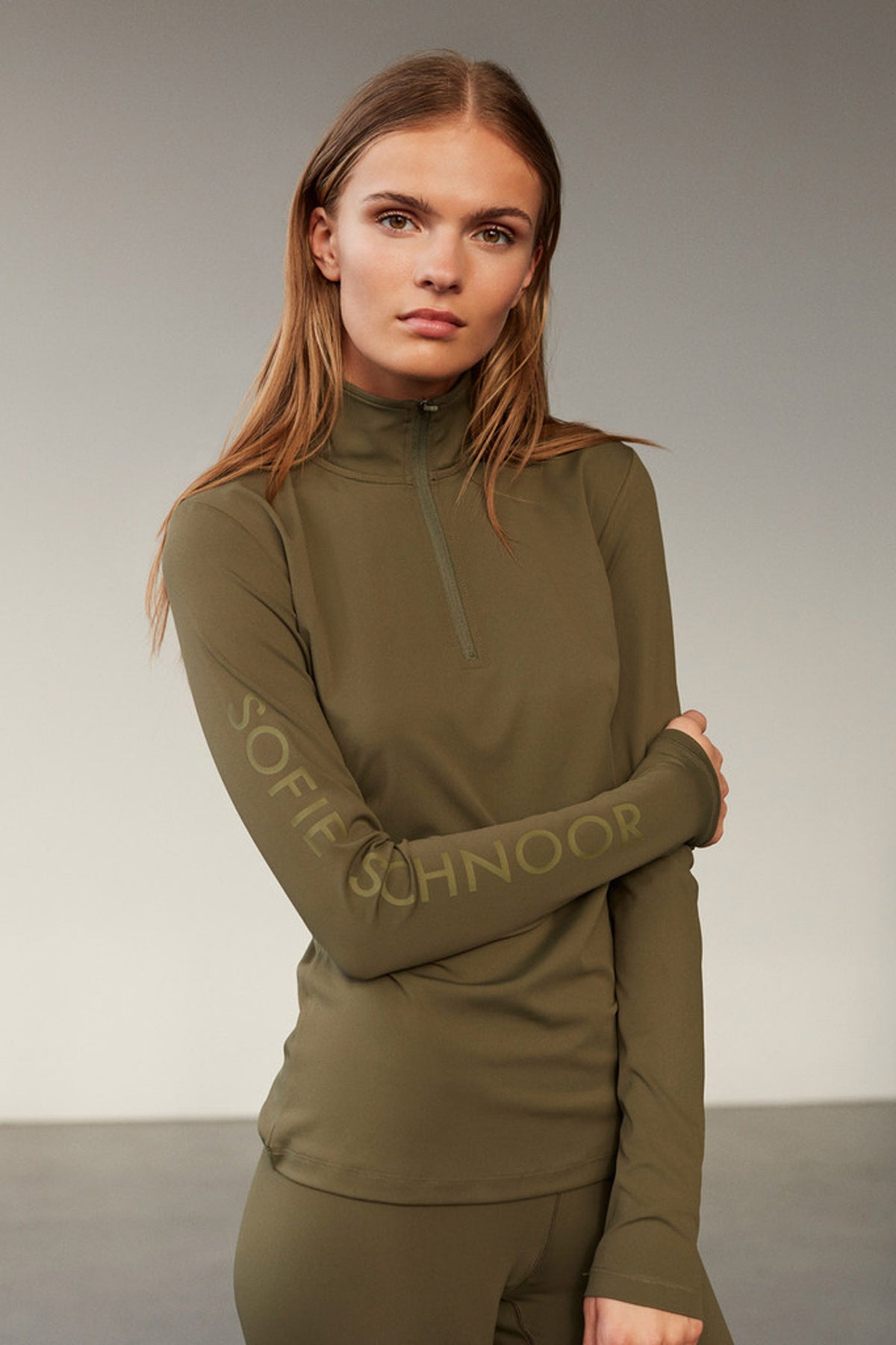 MALLORYSW T-SHIRT LÅNGÄRMAD Armygrön - SNOS411