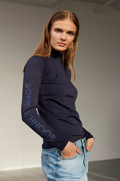 MALLORYSW T-SHIRT LÅNGÄRMAD Marinblå - SNOS411 Thumbnail