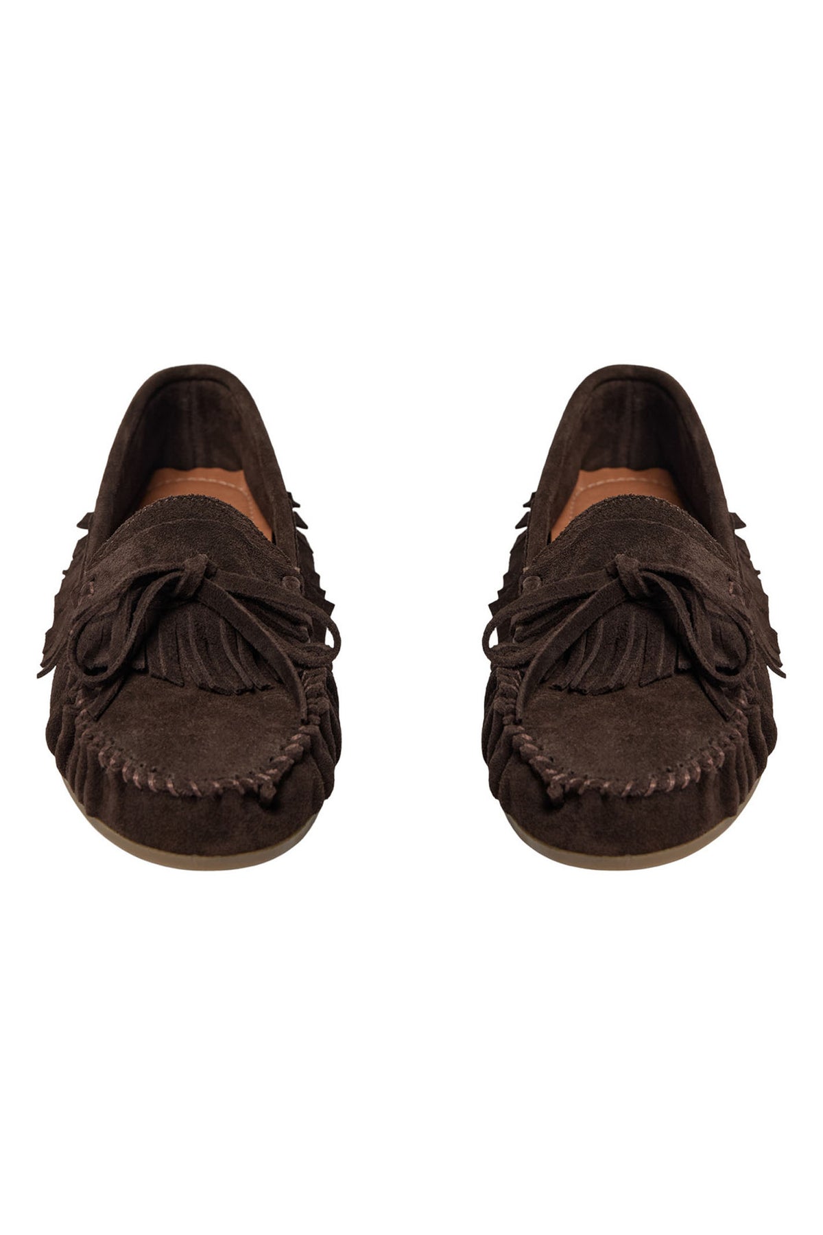 MARGITSW FRINGE SHOE 7080 Mörkbrun - S262761