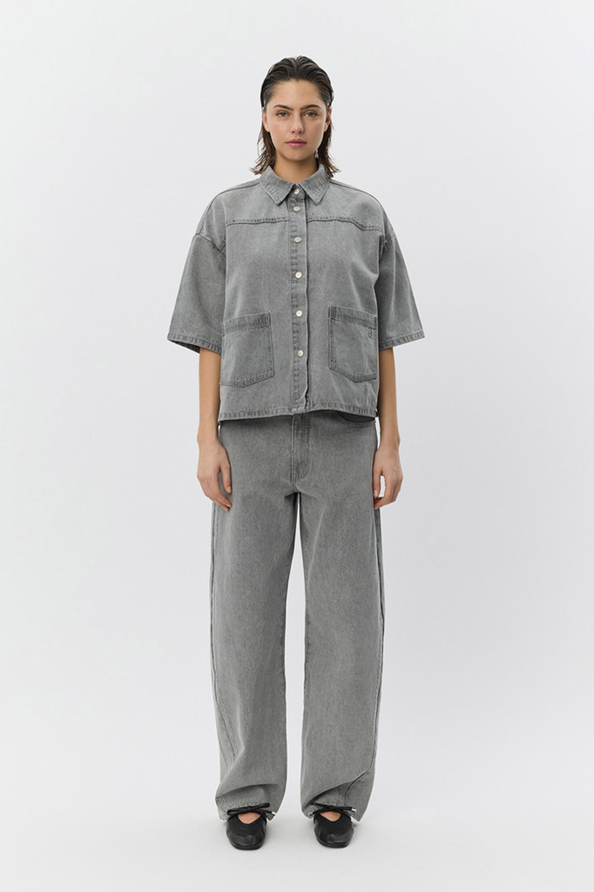 MELISSASW DENIM LOOSE FIT OVER 8052 Stone Grey - S261266