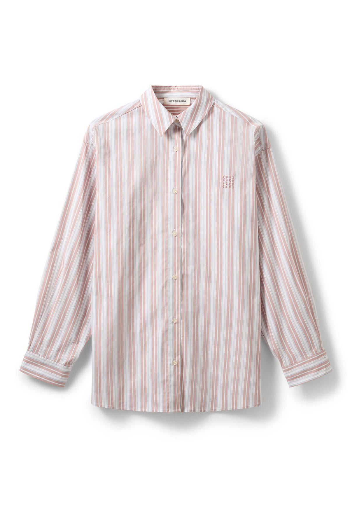MERCYSW OVERSIZED SHIRT 4169 Ljusrosa randig - S262205