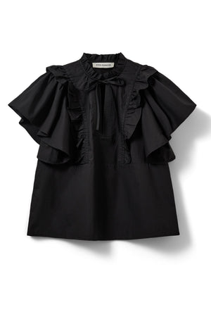 MERLINDASW FRILL TOP 1000 Svart - S262117